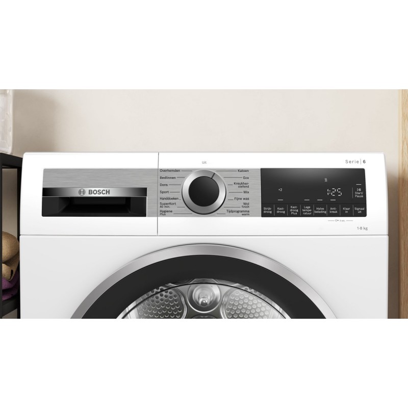 Bosch WQG233DLNL Serie 6 - Wasdroger- Warmtepompdroger - Wasdroger - 8 kg - Stil