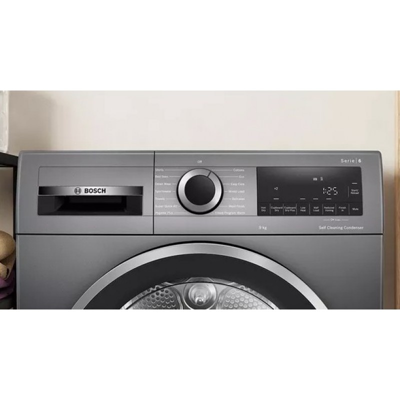 Bosch Serie 6 - WQG245R2GB - Warmtepomp-wasdroger 9 kg Gietijzergrijs