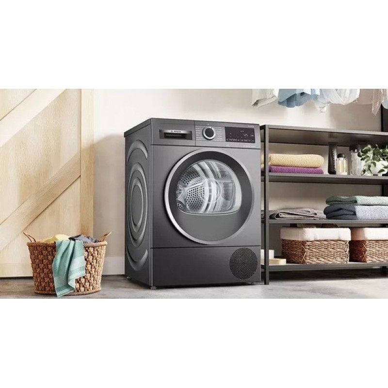Bosch Serie 6 - WQG245R2GB - Warmtepomp-wasdroger 9 kg Gietijzergrijs