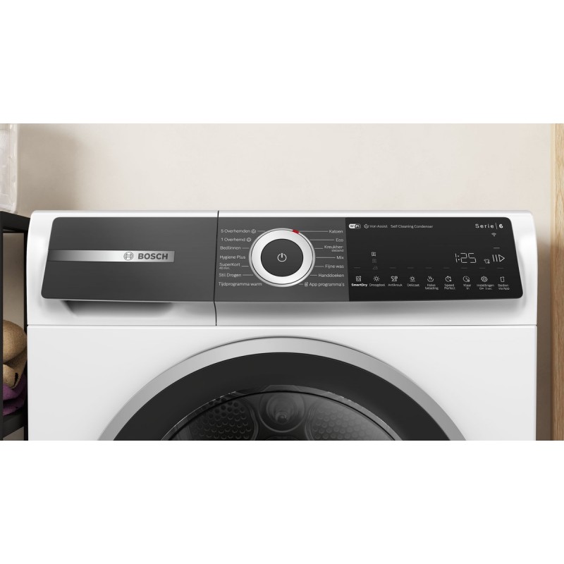 Bosch WQH246CLNL Serie 6 - Wasdroger - Warmtepompdroger - Zelfreinigende condensor - Blijvend energiezuinig - Zeer stil- 9 kg - Droogt zoals jij wilt met Auto Dry - Home Connect