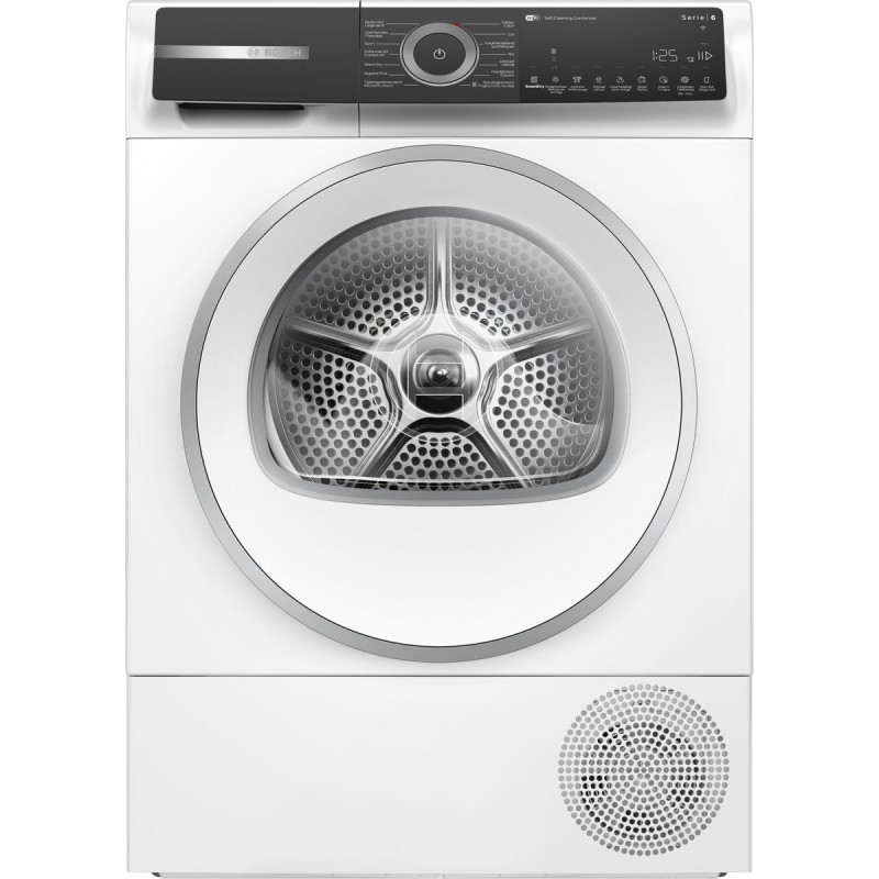 Bosch WQH246DCFG Serie 6 - Wasdroger - Warmtepompdroger - 9 kg - Wit - Blijvend energiezuinig door Zelfreinigende condensor - Droogt zoals jij wilt met Auto Dry - Zeer stil - NL/FR Display