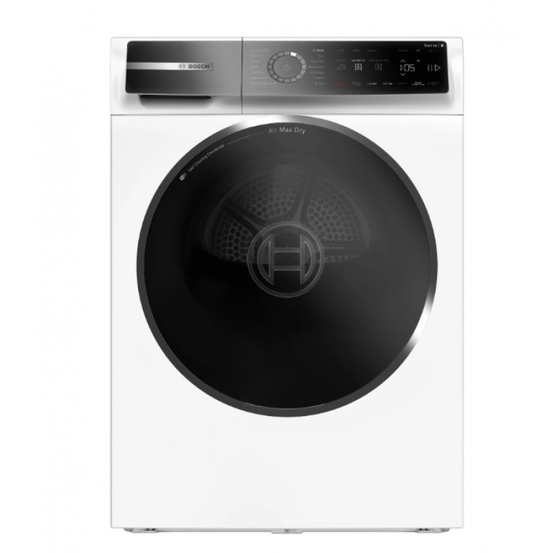 Bosch Serie 8 WRB247C9GB 9 kg warmtepomp-wasdroger - Wit - A+++ 