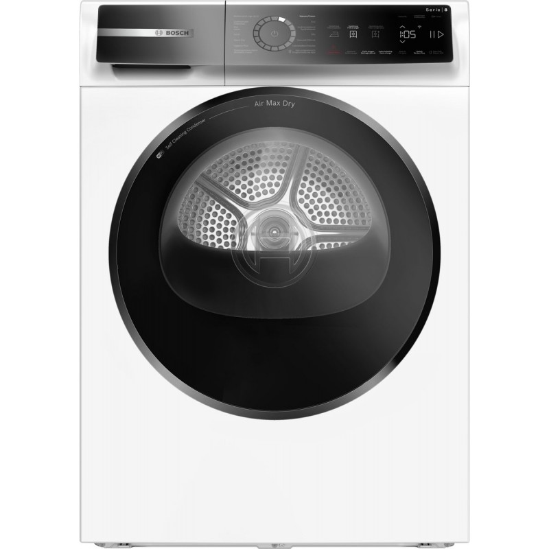 Bosch WRB247D0FG - Serie 8 - Wasdroger - Warmtepompdroger - 9 kg - Energielabel A - Zelfreinigende condensor Blijvend energiezuinig - Air Max Dry: perfecte droogresultaten en laag energieverbruik.