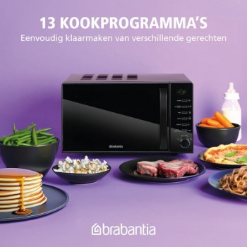 Brabantia BBEK1145DG Magnetron met Grillfunctie - Vrijstaand - 13 automatische kookprogramma's