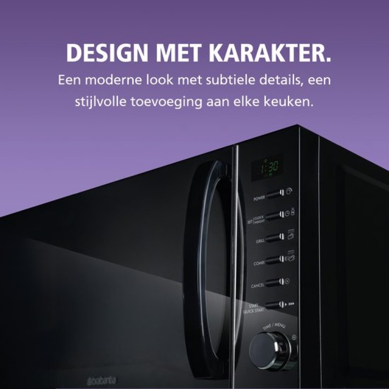 Brabantia BBEK1145DG Magnetron met Grillfunctie - Vrijstaand - 13 automatische kookprogramma's