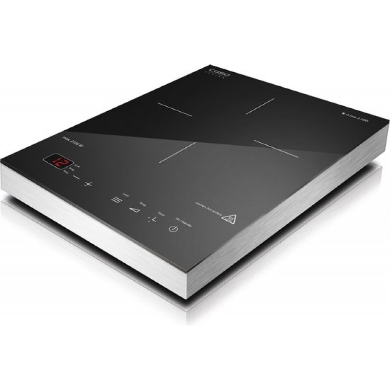 CASO Enkele vrijstaande inductieplaat S-Line 2100, verstelbare temperatuur van 60-240 °C, 2100 Watt