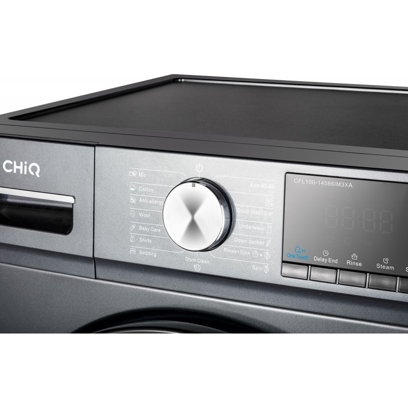 CHiQ CFL100-14586IM3XA - Wasmachine - 10 KG - Space Pro - 16 programma's - AI Smart - Stoomwassen & Quick Wash - Energieklasse A