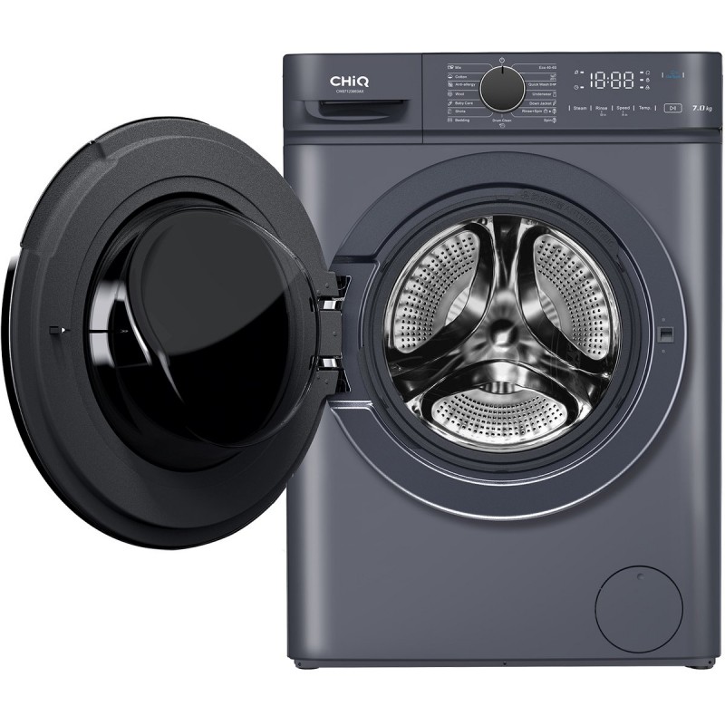 CHiQ CW07123863AX - Wasmachine - 7 KG - Space Pro - 16 programma's - AI Smart - Stoomwassen & Quick Wash - 12 jaar garantie op motor - A