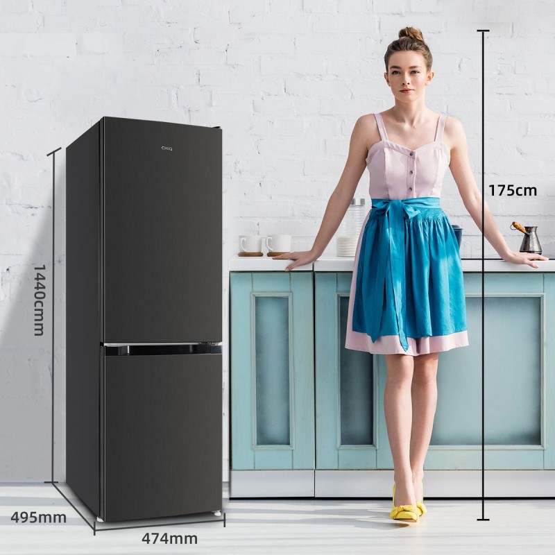 CHiQ FBM157L42 - Koel-vriescombinatie - 157 Liter - Low Frost - Hoogte 144 cm