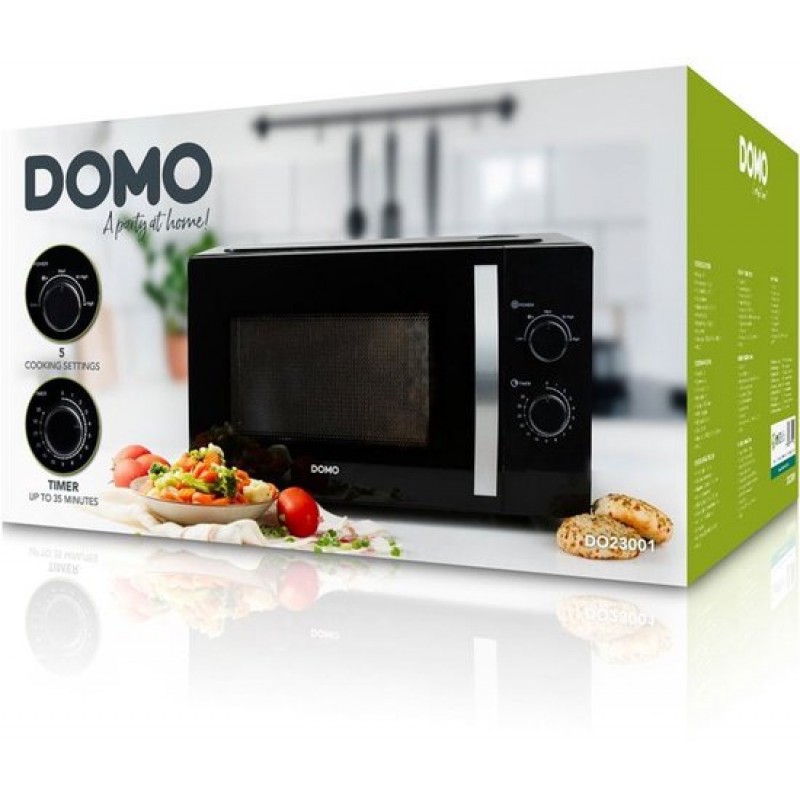 DOMO DO23001 Microgolfoven Solo - Magnetron - Vrijstaand - 30L - 900W - Zwart