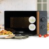 DOMO DO2920 Solo Microgolfoven “Wood You” - Magnetron - 20 L - 700 watt - Grijs - Houtlook Handvat