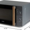 DOMO DO2920 Solo Microgolfoven “Wood You” - Magnetron - 20 L - 700 watt - Grijs - Houtlook Handvat