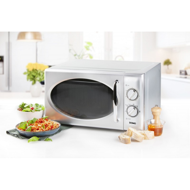 DOMO DO3025 Microgolfoven/magnetron solo - 25 L - 900 W - Retro - Grijs