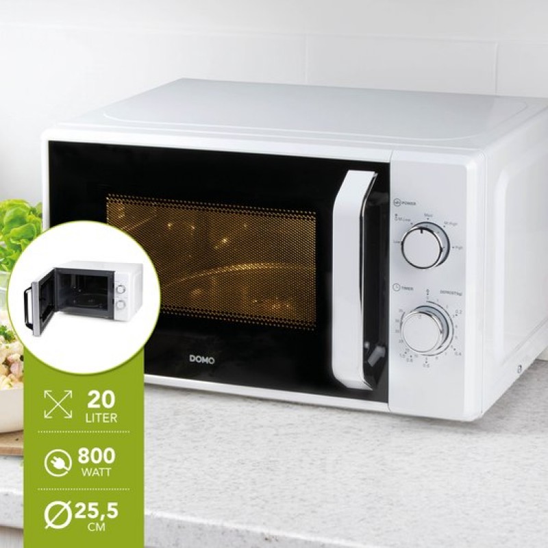 DOMO DO3120 Microgolfoven solo - 20 L - 800 W - wit