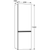 ETNA KCV343ZWA - Koel-vriescombinatie - breedte 49.5 cm - hoogte 143 cm - inhoud 175 l