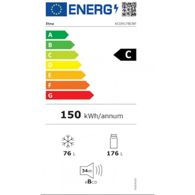 ETNA KCD9178CNF - Inbouw Koel-vriescombinatie - NoFrost - Nishoogte 178 cm Koel-vriescombinatie Wit