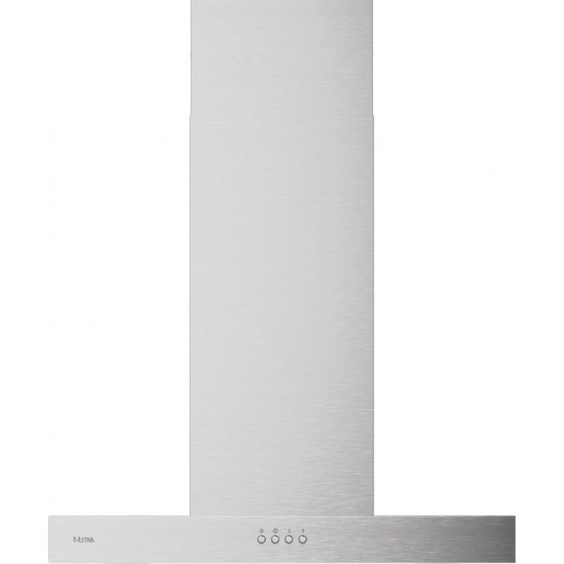 ETNA AB260RVS - Blokmodel Schouwkap - RVS - Energielabel A - 3 Afzuigstanden - LED spots - Afvoer naar buiten of recirculatie - Druktoetsen