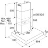 ETNA AB360ZT - Blokmodel schouwkap - 60 cm - Matzwart - A++