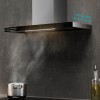 ETNA AB791RVS - RVS schouwkap met glasdesign front - 90 cm - A++