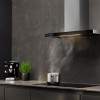 ETNA AB791RVS - RVS schouwkap met glasdesign front - 90 cm - A++