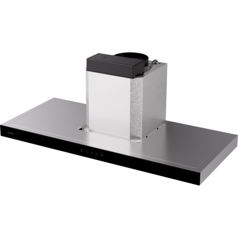 ETNA AB791RVS - RVS schouwkap met glasdesign front - 90 cm - A++