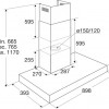 ETNA AB791ZT - Matzwarte schouwkap met glasdesign front - 90 cm - A++