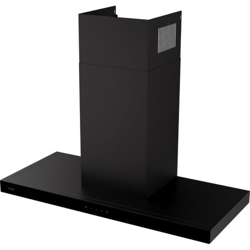 ETNA AB791ZT - Matzwarte schouwkap met glasdesign front - 90 cm - A++