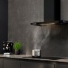ETNA AB791ZT - Matzwarte schouwkap met glasdesign front - 90 cm - A++