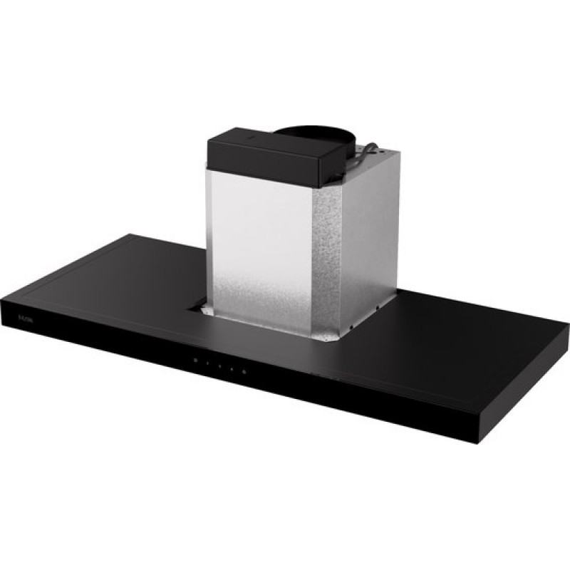 ETNA AB791ZT - Matzwarte schouwkap met glasdesign front - 90 cm - A++