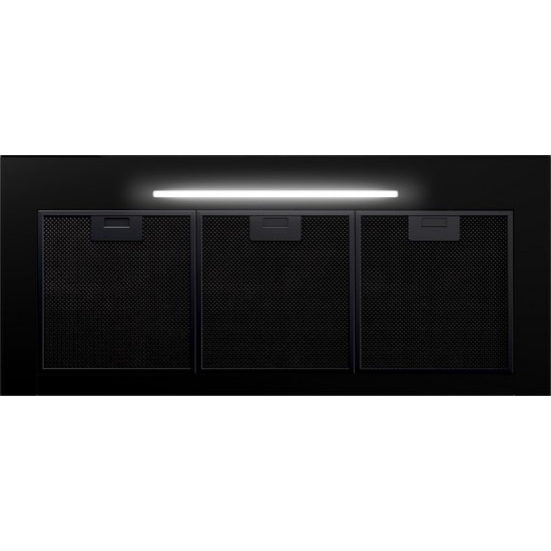 ETNA AB791ZT - Matzwarte schouwkap met glasdesign front - 90 cm - A++