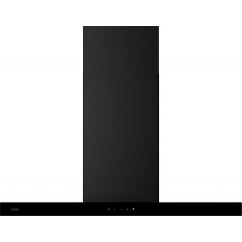 ETNA AB791ZT - Matzwarte schouwkap met glasdesign front - 90 cm - A++