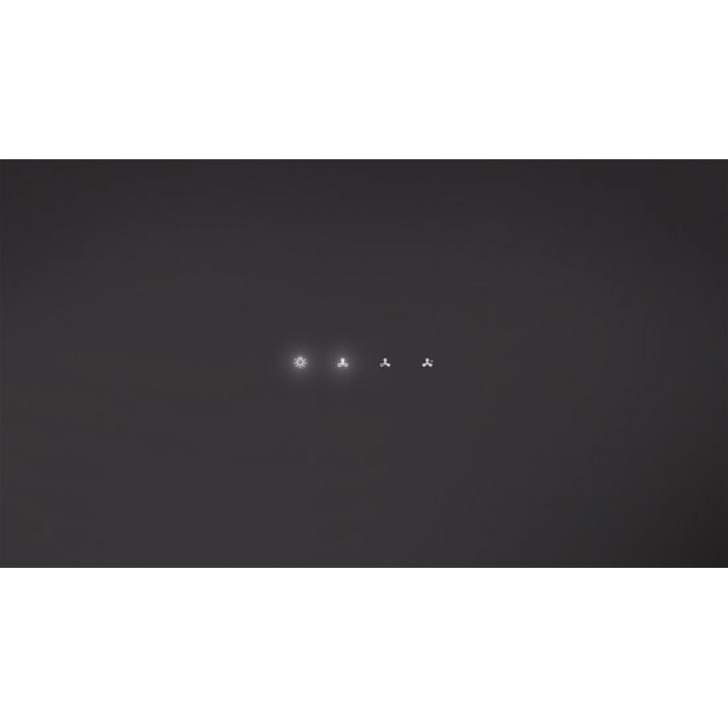 ETNA AD571ZT - Diagonale schouwkap - 70 cm - Matzwart glazen front - Energielabel A - Bediening d.m.v. full touch control - Afvoer naar buiten en recirculatie