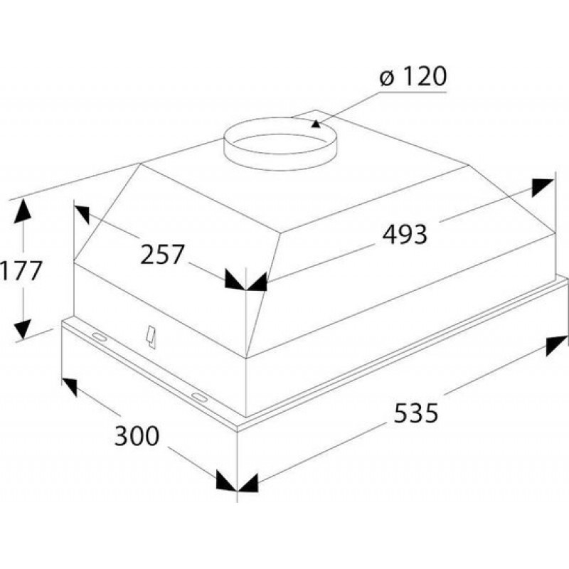 ETNA AI553RVS - Inbouw afzuigkap - 53 cm - Grijs - 425 m³/h - LED verlichting