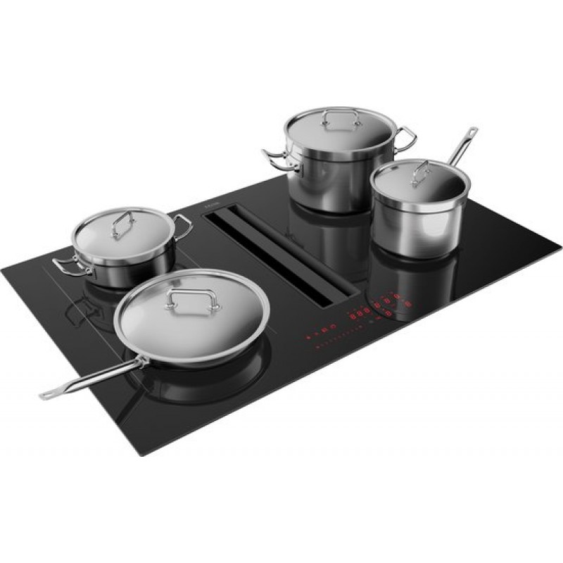 ETNA AKI680ZT kookplaat Zwart Ingebouwd 80 cm Inductiekookplaat zones 4 zone(s) Inbouw afzuigkap