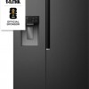 ETNA AKV5178IZWA - Amerikaanse koelkast - No-Frost - 178 cm hoog - 528 liter - Energielabel E - Invriesvermogen 10 kg/24u - Geluidsniveau 40 dB - LED Display - IJs- en waterdispenser - SuperCool - FastFreeze - Deuralarm - Multi Airflow - EnergySaving
