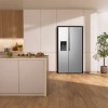 ETNA AKV6178IRVS - Amerikaanse koelkast - No-Frost - 178 cm hoog - 528 liter - Energielabel C - Invriesvermogen 10 kg/24u - Geluidsniveau 37 dB - LED Display - IJs- en waterdispenser - SuperCool - FastFreeze - Deuralarm - Multi Airflow - EnergySaving