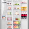 ETNA AKV6178IRVS - Amerikaanse koelkast - No-Frost - 178 cm hoog - 528 liter - Energielabel C - Invriesvermogen 10 kg/24u - Geluidsniveau 37 dB - LED Display - IJs- en waterdispenser - SuperCool - FastFreeze - Deuralarm - Multi Airflow - EnergySaving