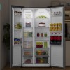 ETNA AKV6178IRVS - Amerikaanse koelkast - No-Frost - 178 cm hoog - 528 liter - Energielabel C - Invriesvermogen 10 kg/24u - Geluidsniveau 37 dB - LED Display - IJs- en waterdispenser - SuperCool - FastFreeze - Deuralarm - Multi Airflow - EnergySaving