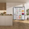 ETNA AKV6178IRVS - Amerikaanse koelkast - No-Frost - 178 cm hoog - 528 liter - Energielabel C - Invriesvermogen 10 kg/24u - Geluidsniveau 37 dB - LED Display - IJs- en waterdispenser - SuperCool - FastFreeze - Deuralarm - Multi Airflow - EnergySaving