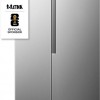 ETNA AKV6178RVS - Amerikaanse koelkast - No-Frost - 178 cm hoog - 544 liter - Energielabel C - Invriesvermogen 12 kg/24u - Geluidsniveau 37 dB - LED Display - SuperCool - FastFreeze - Deuralarm - Interter Compressor - Multi Airflow - Energy Saving