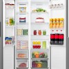 ETNA AKV6178RVS - Amerikaanse koelkast - No-Frost - 178 cm hoog - 544 liter - Energielabel C - Invriesvermogen 12 kg/24u - Geluidsniveau 37 dB - LED Display - SuperCool - FastFreeze - Deuralarm - Interter Compressor - Multi Airflow - Energy Saving