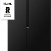 ETNA AKV6178ZWA - Amerikaanse koelkast - No-Frost - 178 cm hoog - 544 liter - Energielabel C - Invriesvermogen 12 kg/24u - Geluidsniveau 37 dB - LED Display - SuperCool - FastFreeze - Deuralarm - Interter Compressor - Multi Airflow - Energy Saving