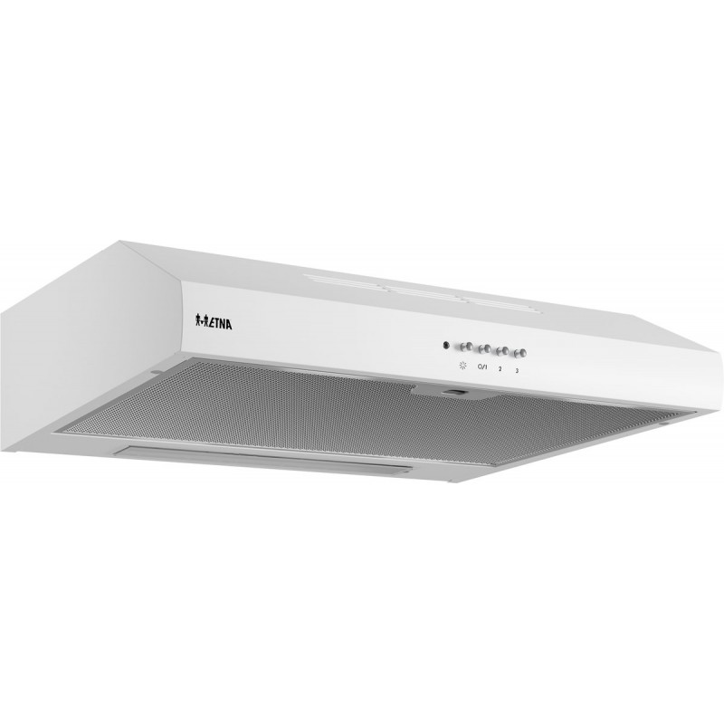 ETNA AO461WIT - Onderbouw Afzuigkap - WIT - 60 cm - 3 standen - Mechanische druktoetsen - LED verlichting - Geschikt voor afvoer naar buiten en recirculatie - 1 motor