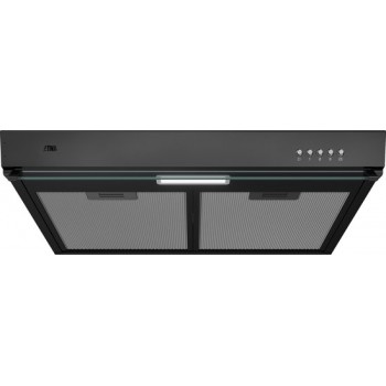 ETNA AO860ZT - Afzuigkap Onderbouwmodel - 60 cm - Zwart - Energielabel A - 3 Snelheden - LED spot - Druktoetsen - Geschikt voor recirculaite en afvoer naar buiten