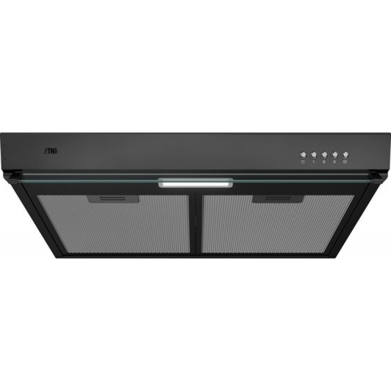 ETNA AO860ZT - Afzuigkap Onderbouwmodel - 60 cm - Zwart - Energielabel A - 3 Snelheden - LED spot - Druktoetsen - Geschikt voor recirculaite en afvoer naar buiten