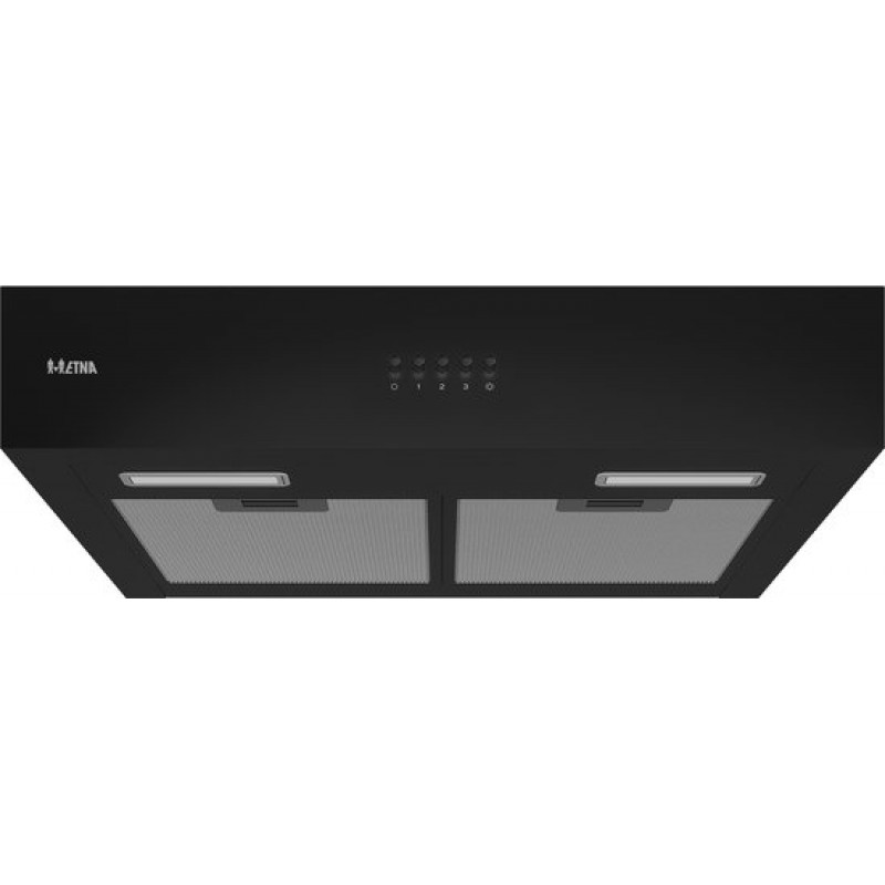 ETNA AO960ZT - Afzuigkap Onderbouw - 60 cm - Zwart - Energielabel A - 3 Snelheden - LED spot - Druktoetsen - Geschikt voor recirculaite en afvoer naar buiten