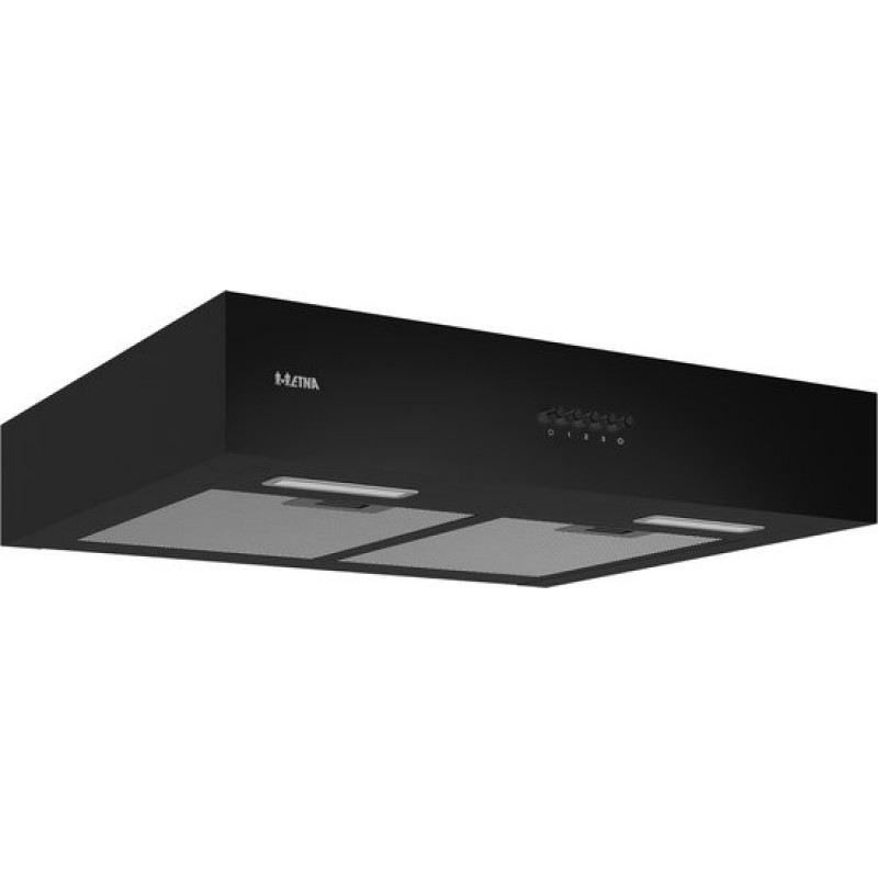ETNA AO960ZT - Afzuigkap Onderbouw - 60 cm - Zwart - Energielabel A - 3 Snelheden - LED spot - Druktoetsen - Geschikt voor recirculaite en afvoer naar buiten
