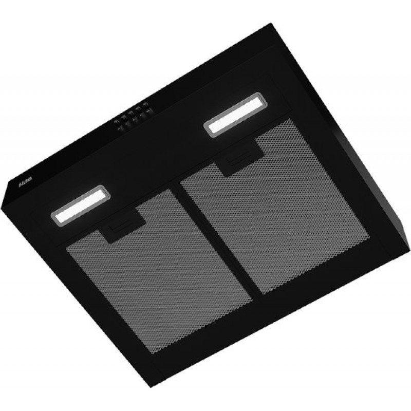 ETNA AO960ZT - Afzuigkap Onderbouw - 60 cm - Zwart - Energielabel A - 3 Snelheden - LED spot - Druktoetsen - Geschikt voor recirculaite en afvoer naar buiten