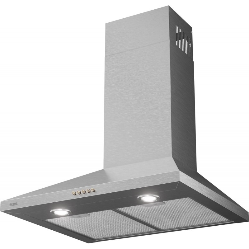 ETNA AP460RVS - Schouwkap RVS - 60cm - Energielabel C - 3 snelheden - geschikt voor afvoer naar buiten en recirculatie - afvoer aan bovenzijde