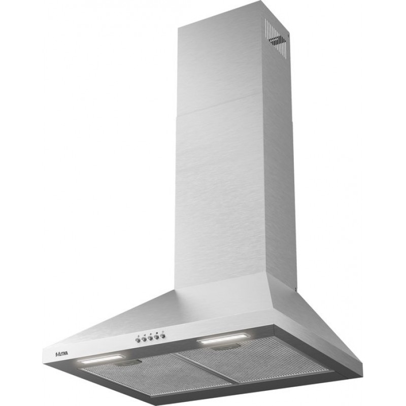 AP461RVS ETNA - Schouwkap - RVS - 60 cm - 3 Snelheden - Druktoetsen - LED spots - Energielabel A+ - Afvoer naar buiten of recirculatie